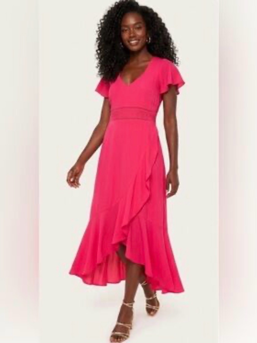 Tuckernuck NWT Francesca Ruffle high-low 
Wrap Dress size XS